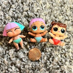 MGA Lol OMG Surprise! Mini Doll LIL SISTER Bundle Lot of 3 Miniature Baby Dolls